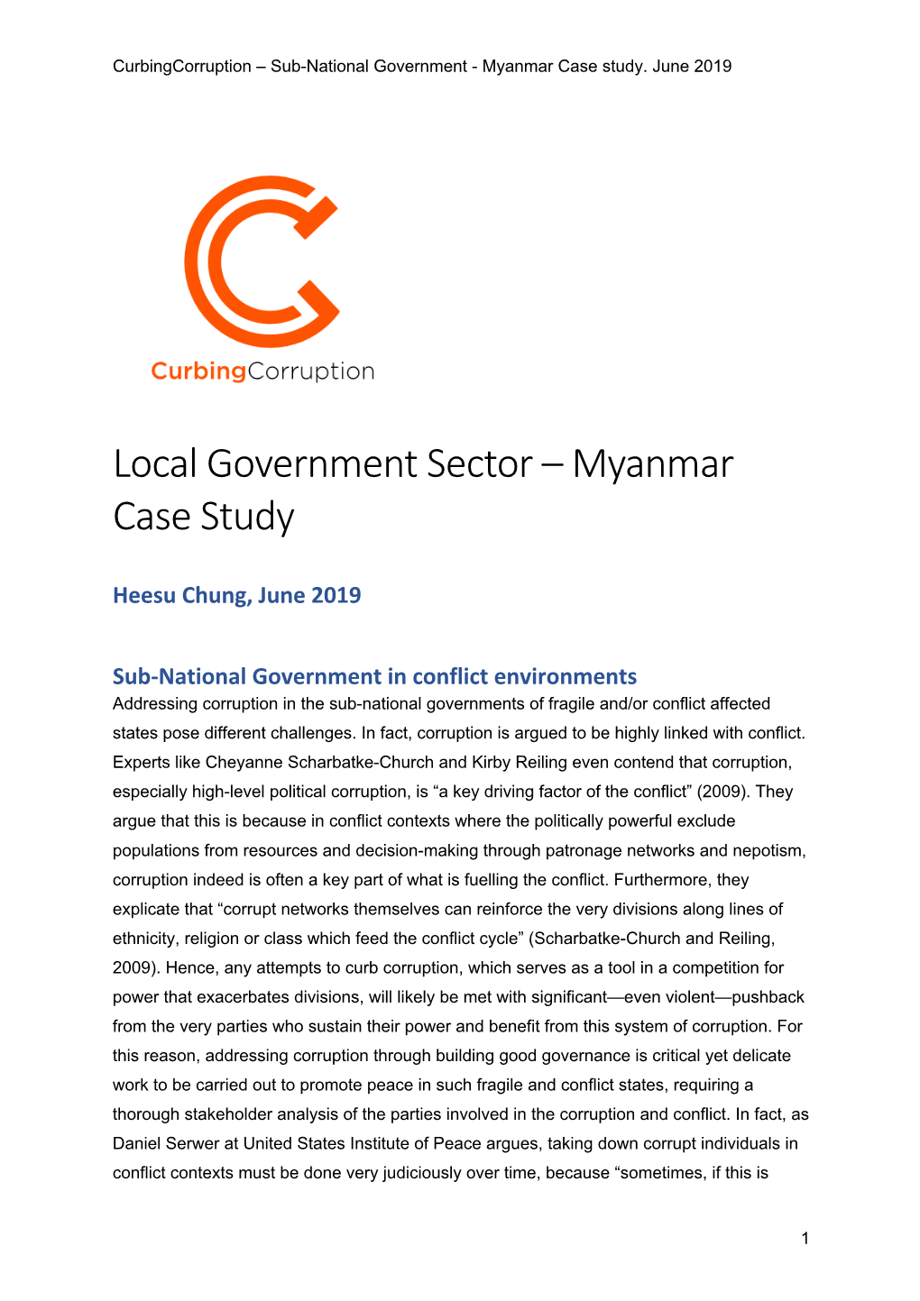 Myanmar Case Study