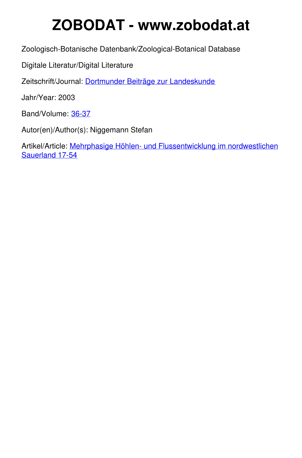 Und Flussentwicklung Im Nordwestlichen Sauerland 17-54 Mehrphasige Höhlen- Und Flussentwicklung Im Nordwestlichen Sauerland Mit 26 Abbildungen Und 1 Tabelle