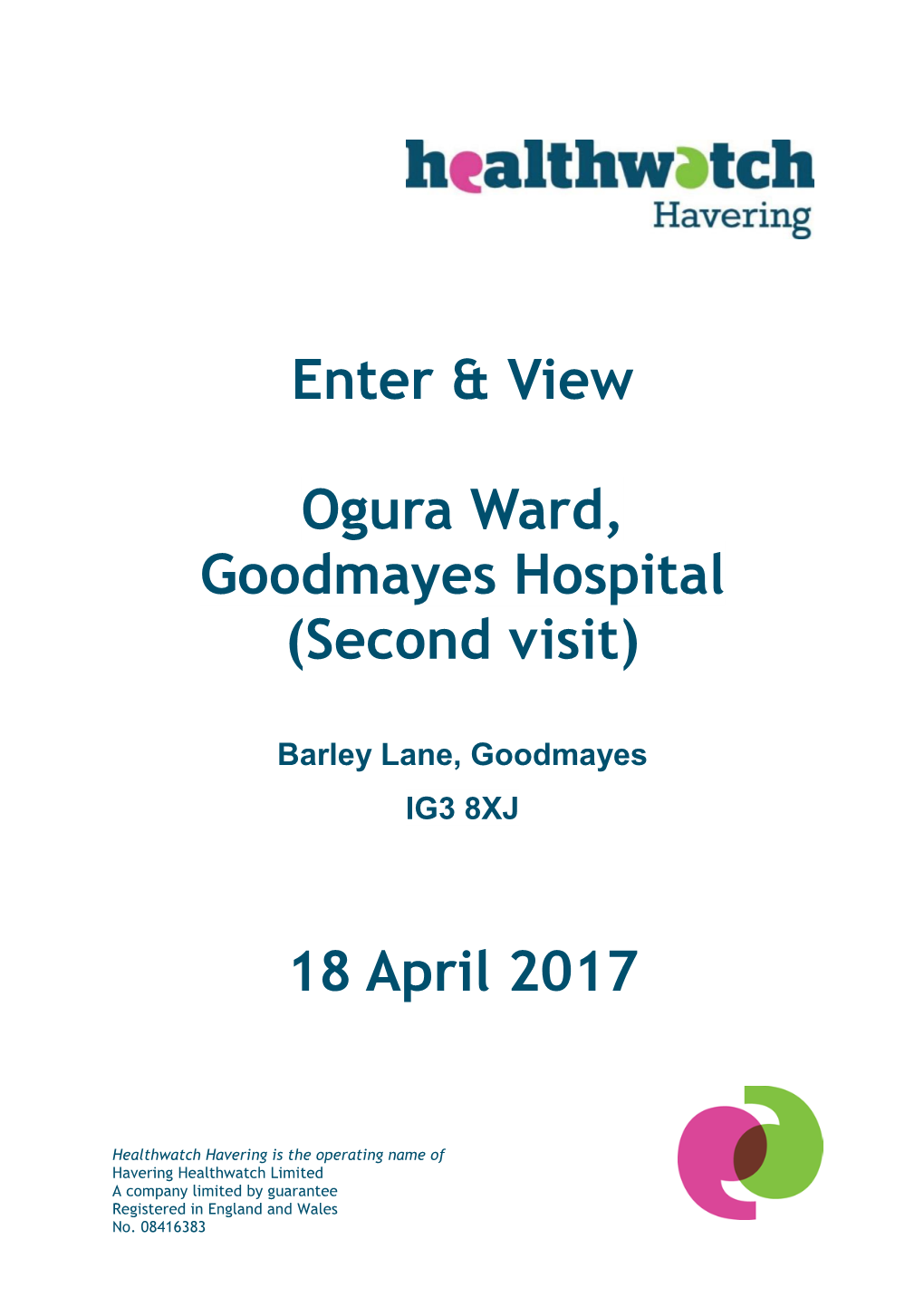 Enter & View Ogura Ward, Goodmayes Hospital