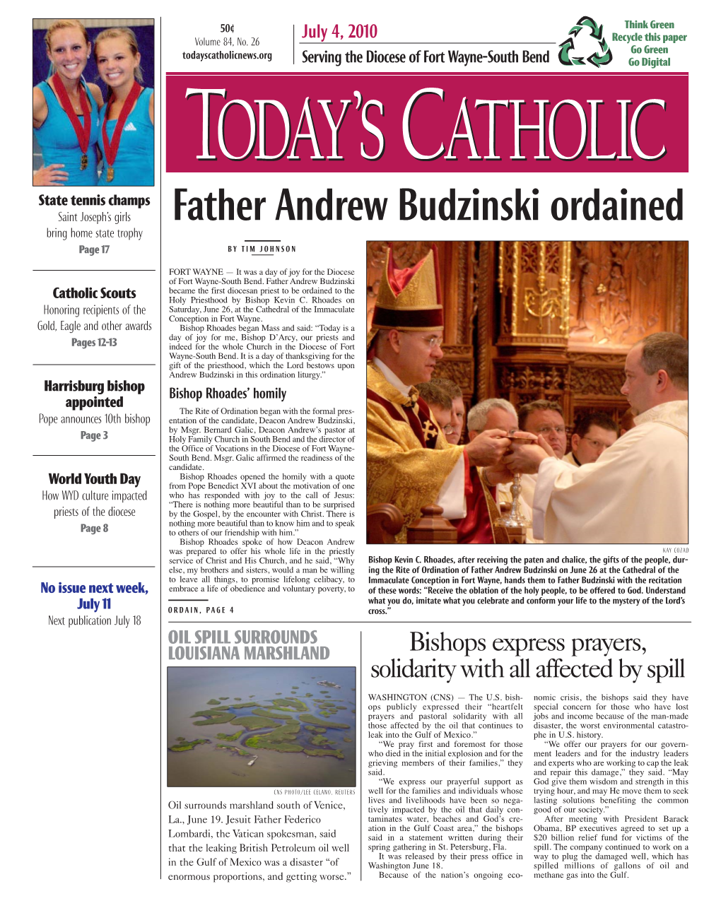 Father Andrew Budzinski Ordained Bring Home State Trophy Page 17 by TIM JOHNSON
