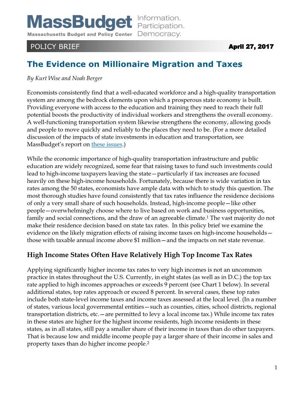 The Evidence on Millionaire Migration and Taxes