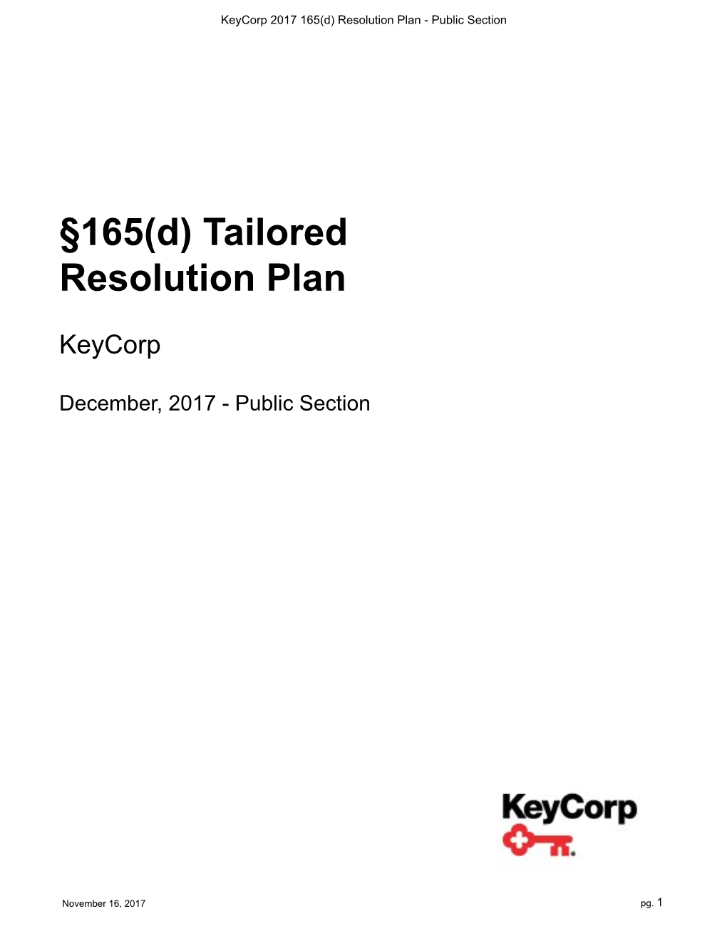 Keycorp, 165(D)