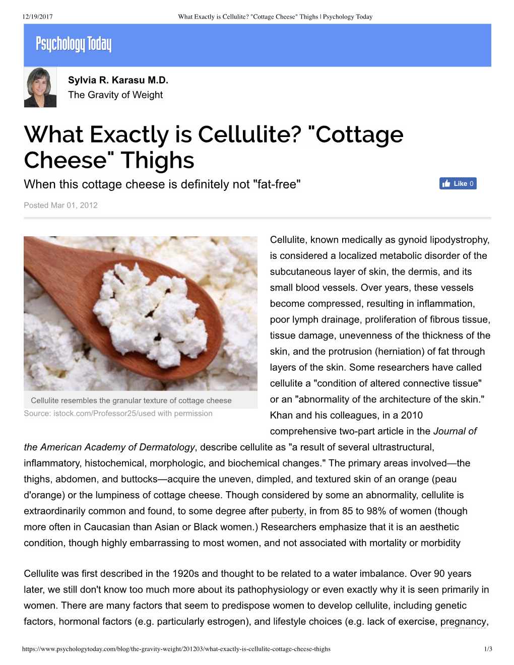 What Exactly Is Cellulite? "Cottage Cheese" Thighs | Psychology Today