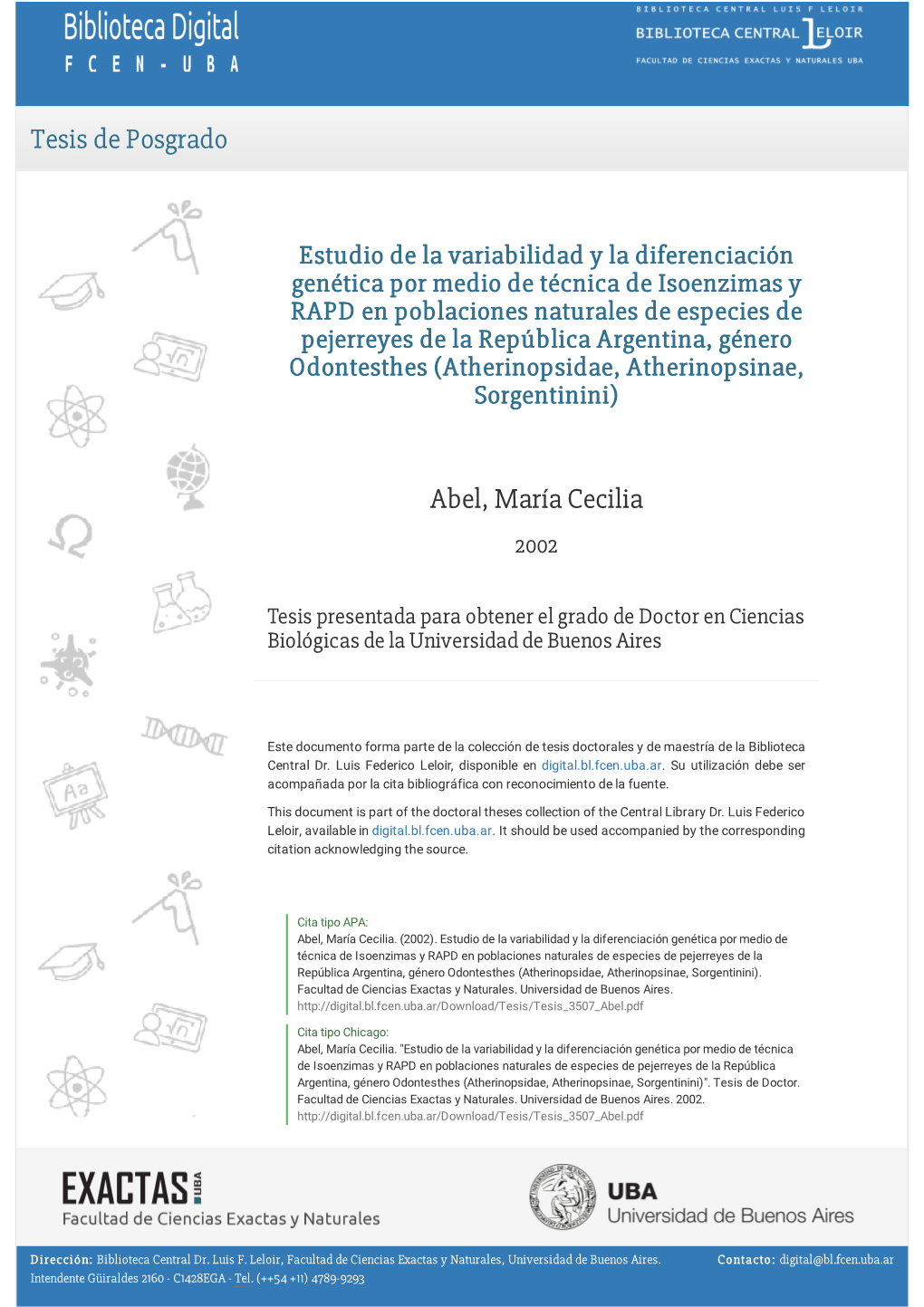 Tesis De Posgrado Abel, María Cecilia