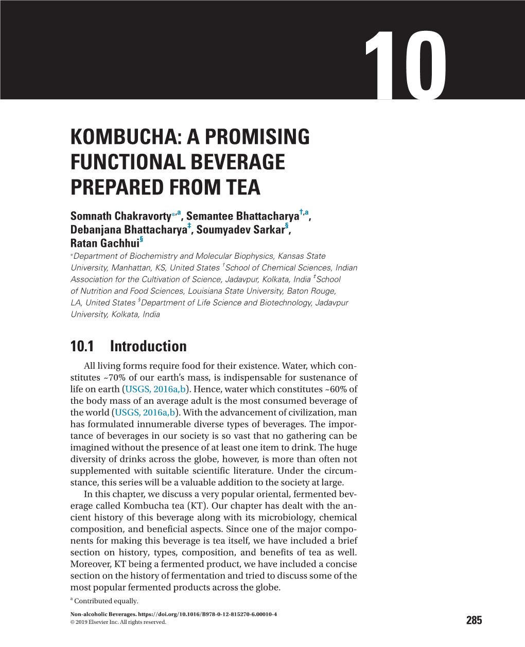 Kombucha: a Promising Functional Beverage Prepared From