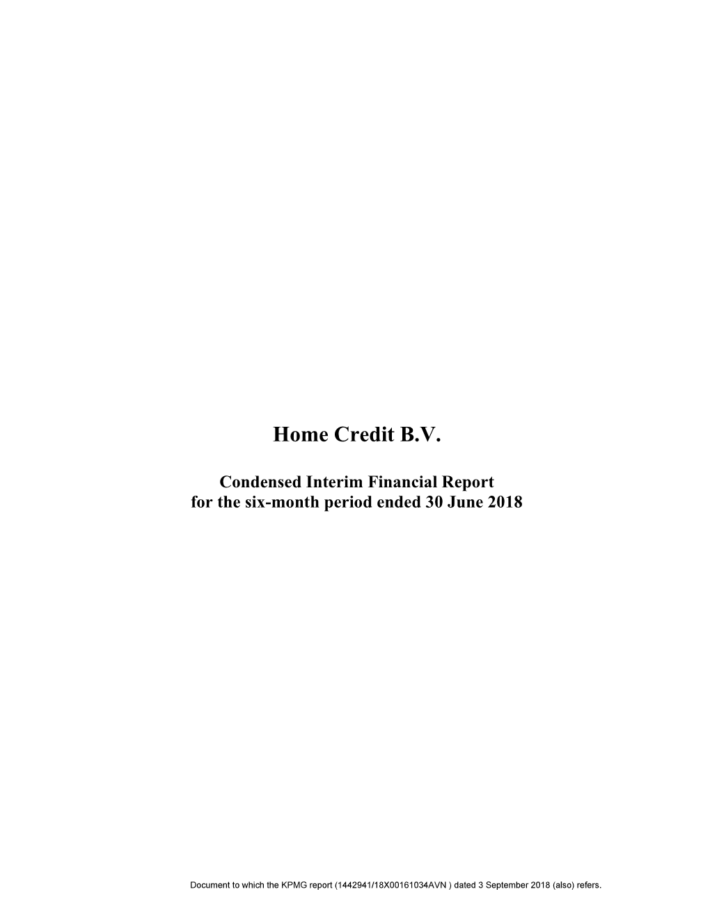 Home Credit B.V