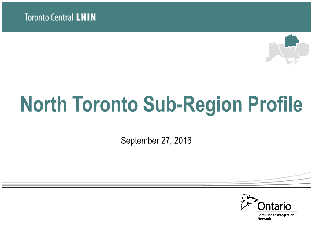 North Toronto Sub-Region Profile