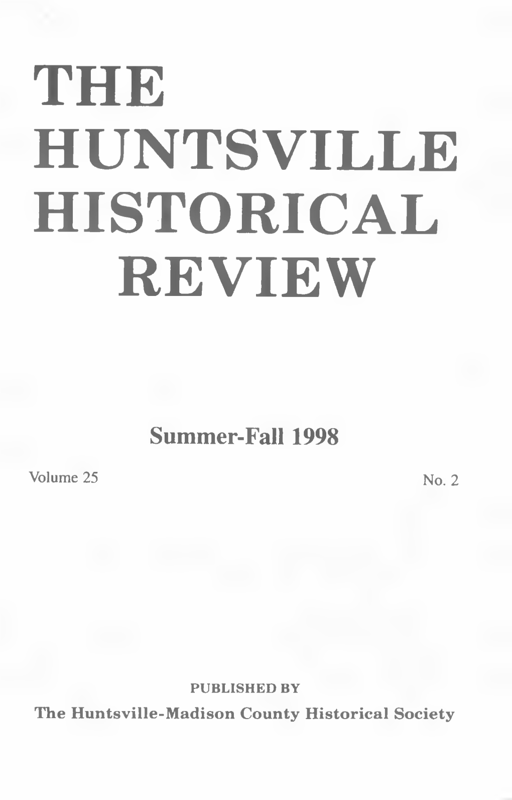 The Huntsville Historical Review