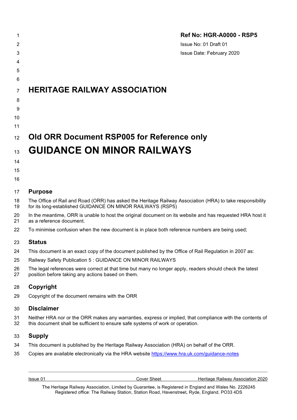 Part 2 of the Series (Including This Document) Provide Specific Guidance on Aspects of Railway and Tramway Construction