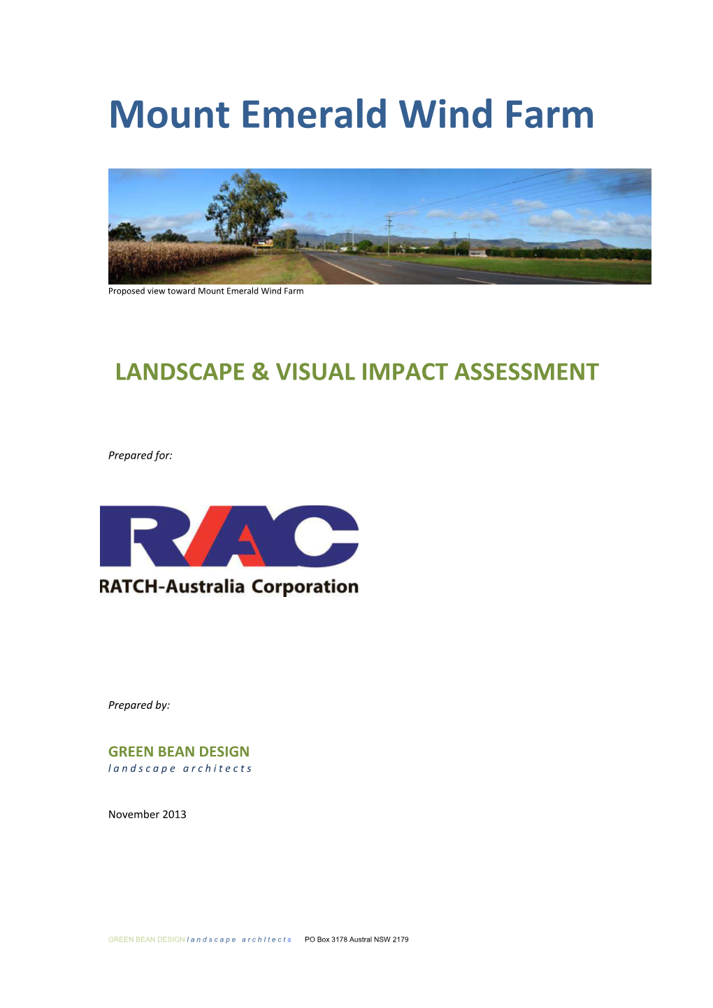 Landscape Visual Impact Assessment