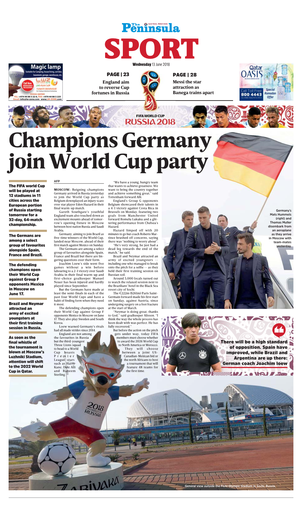 Champions Germany Join World Cup Party