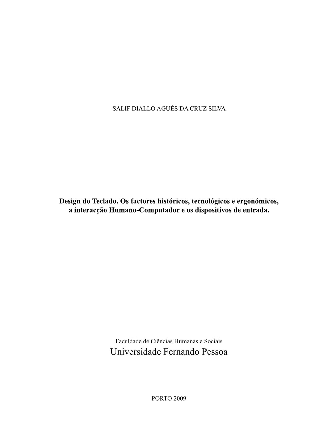 Repositório Institucional Da Universidade Fernando Pessoa