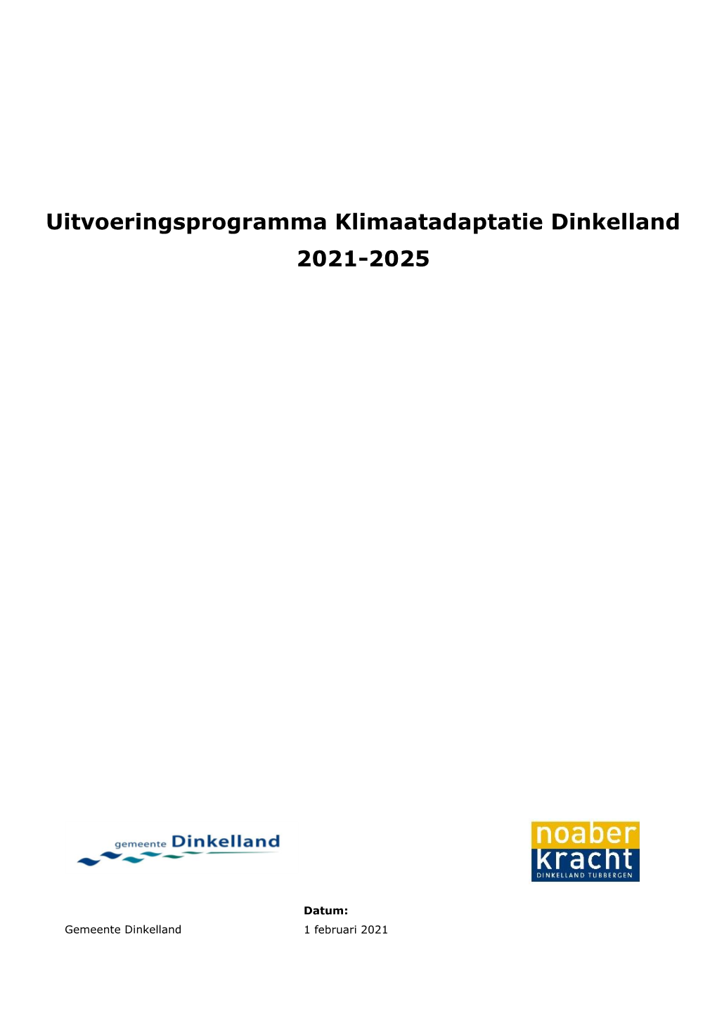 Klimaatadaptatie Dinkelland 2021-2025