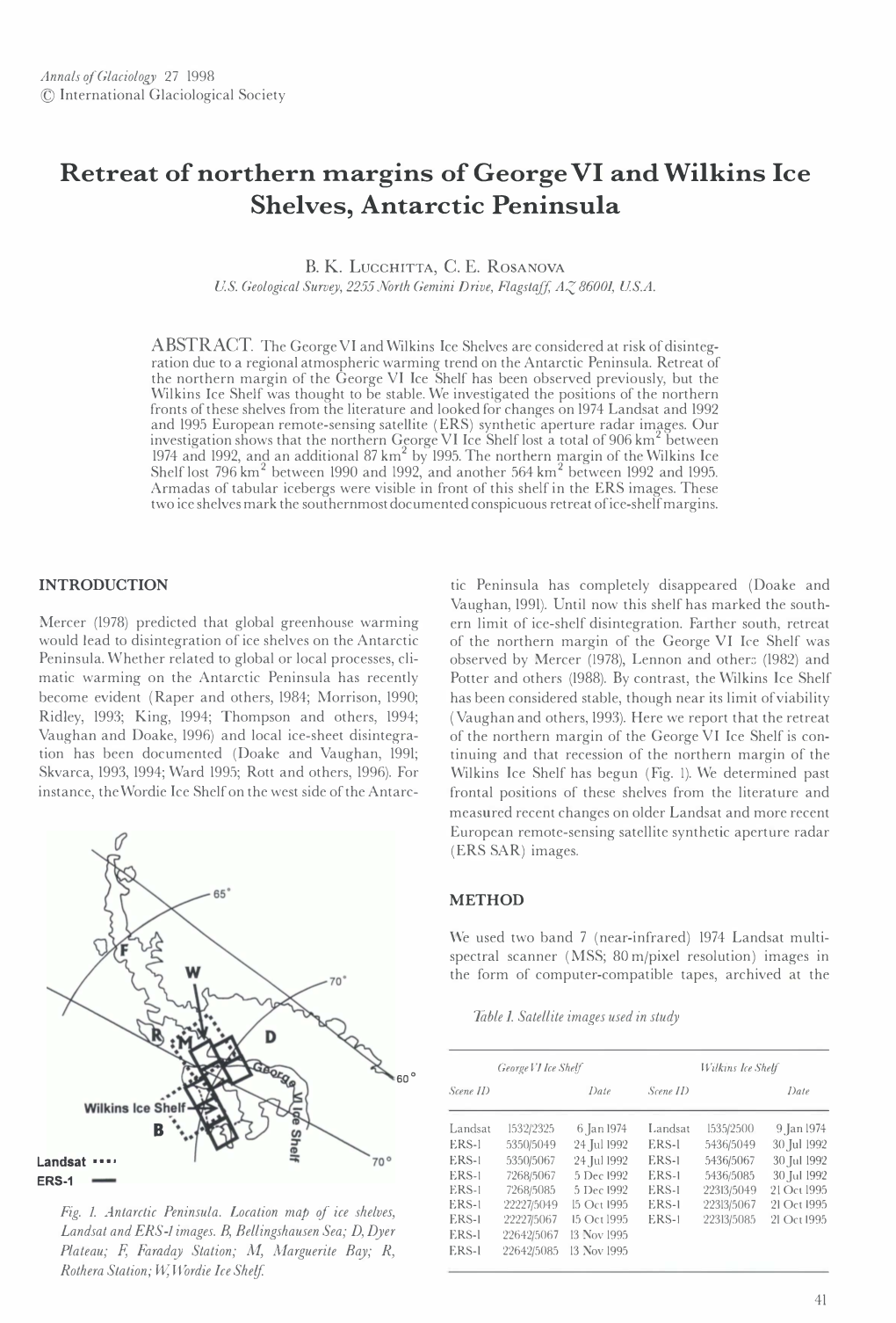 Retreat of Northern Tn.Argins of George VI and Wilkins Ice Shelves, Antarctic Peninsula