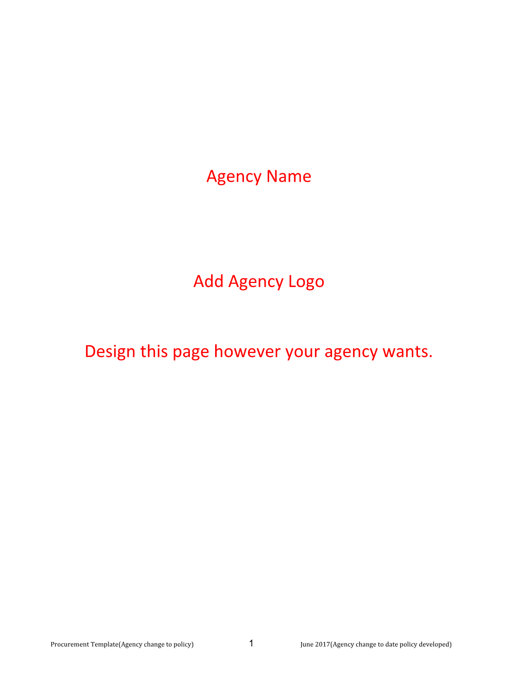 Design This Page However Your Agency Wants