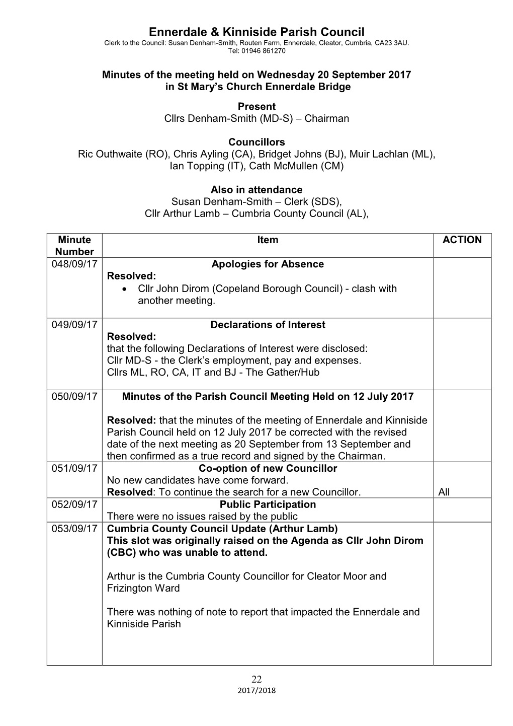 Ennerdale & Kinniside Parish Council