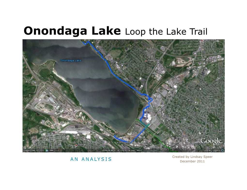 Onondaga Lake Loop the Lake Trail