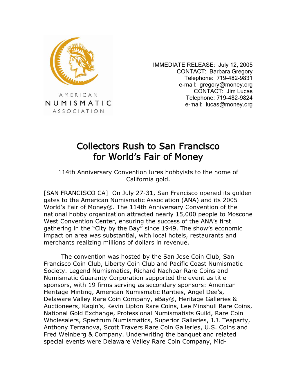 Collectors Rush to San Francisco for World’S Fair of Money