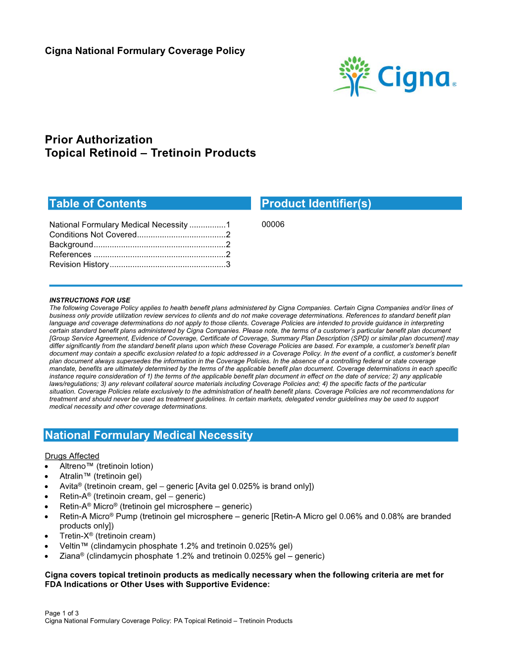 Topical Retinoid – Tretinoin Products