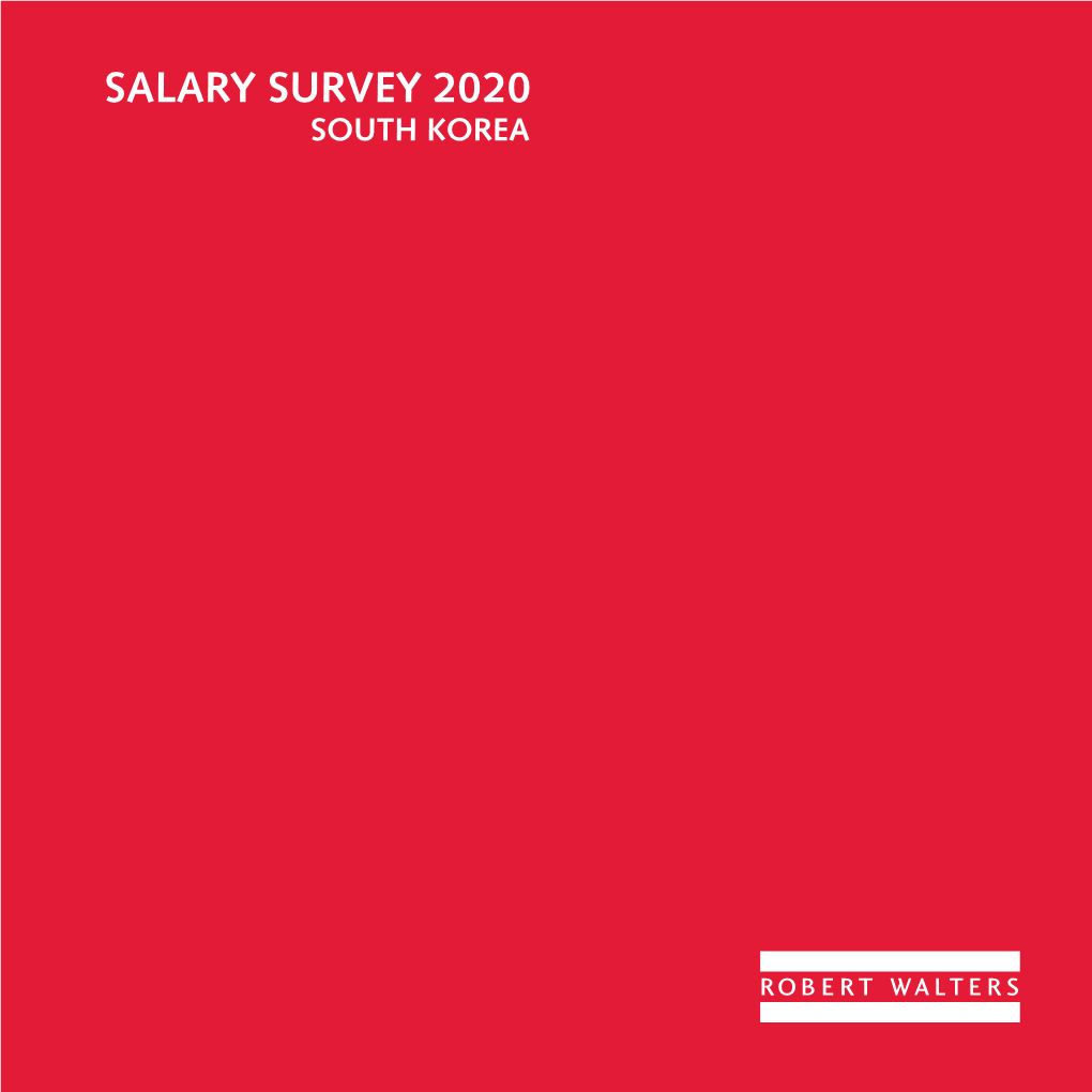 Robert Walters | Salary Survey 2020