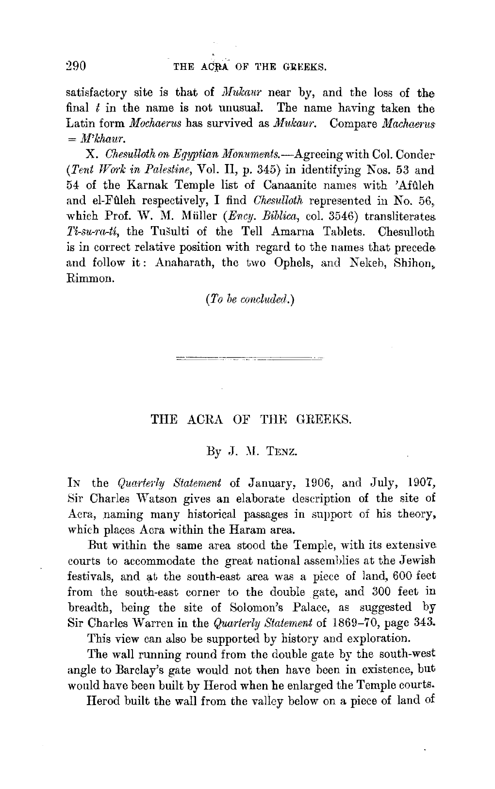 Johann Martin Tenz [1829-?], "The Acra of the Greeks," Palestine