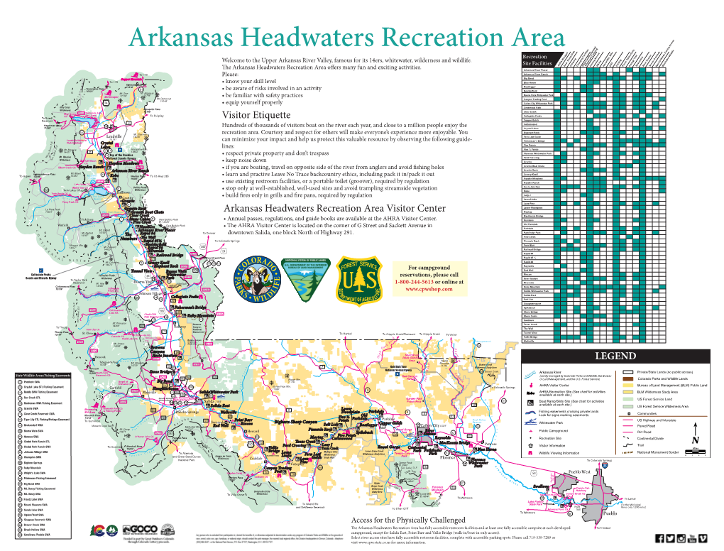 Arkansas Headwaters Recreation Area Recreation Welcome to the Upper Arkansas River Valley, Famous for Its 14Ers, Whitewater, Wilderness and Wildlife