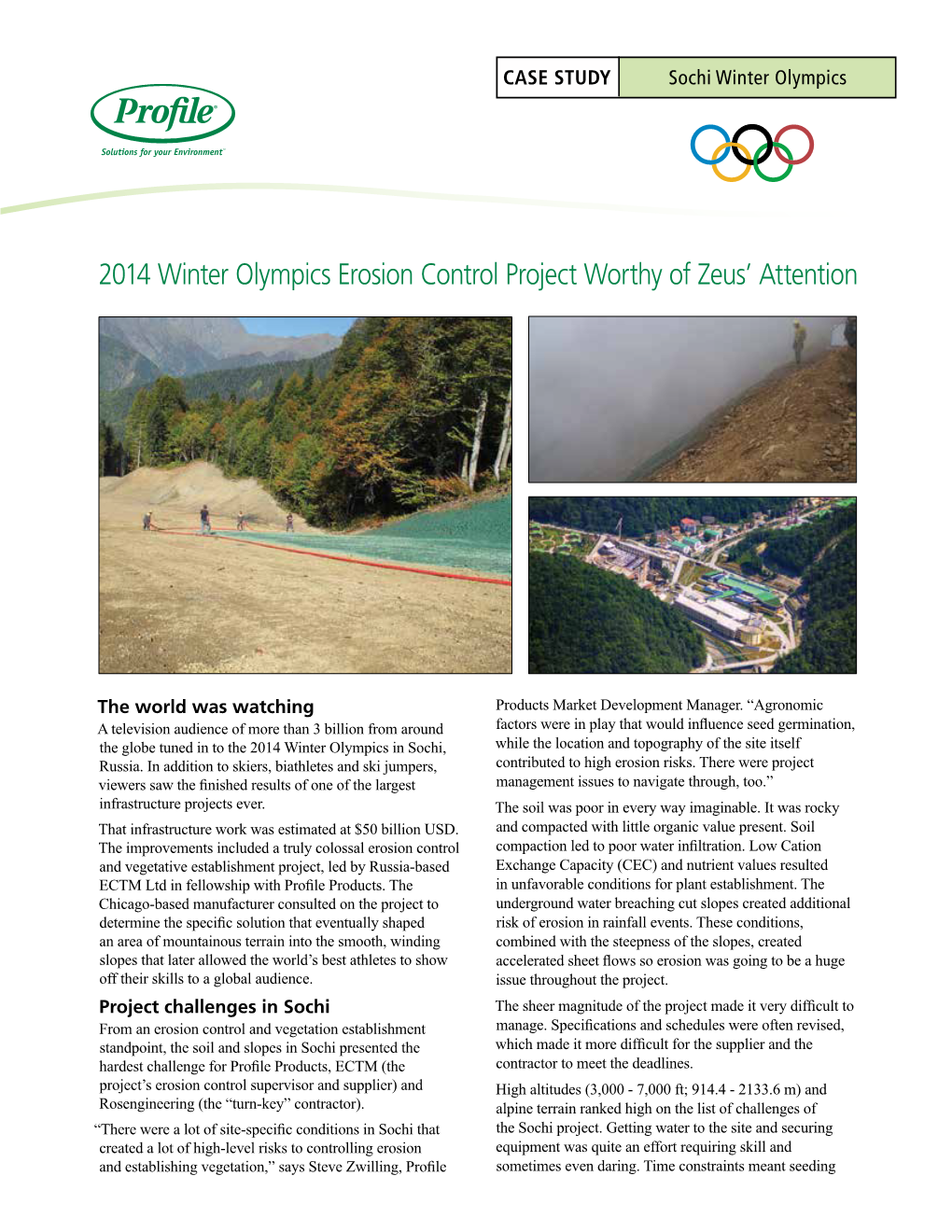 2014 Winter Olympics Erosion Control Project Worthy of Zeus' Attention