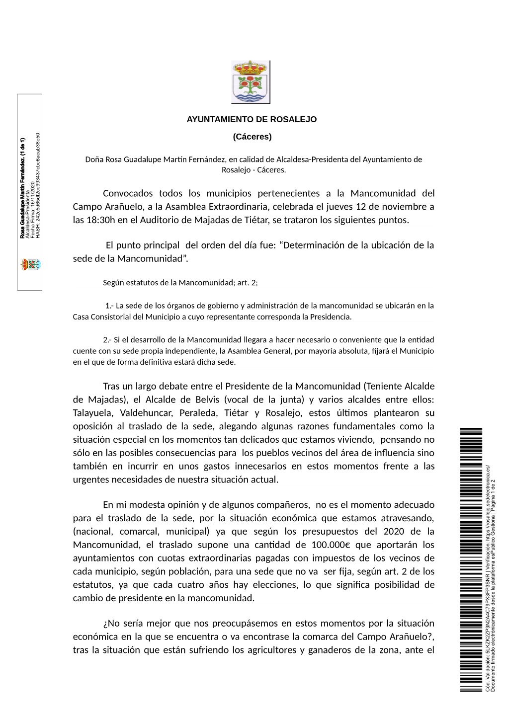 Convocados Todos Los Municipios Pertenecientes a La Mancomunidad