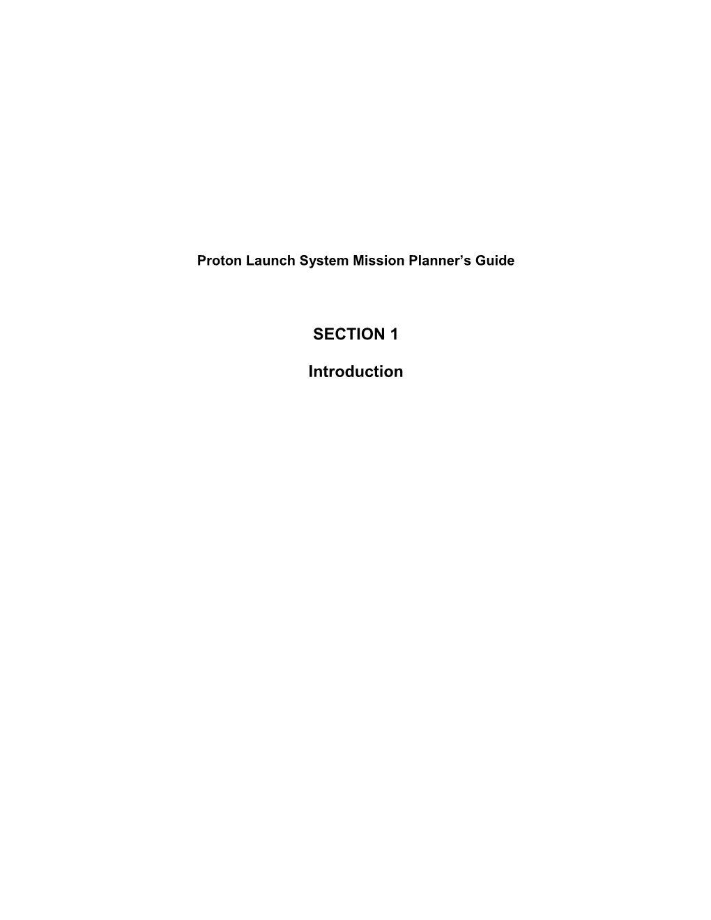 Proton Mission Planner's Guide (PMPG)