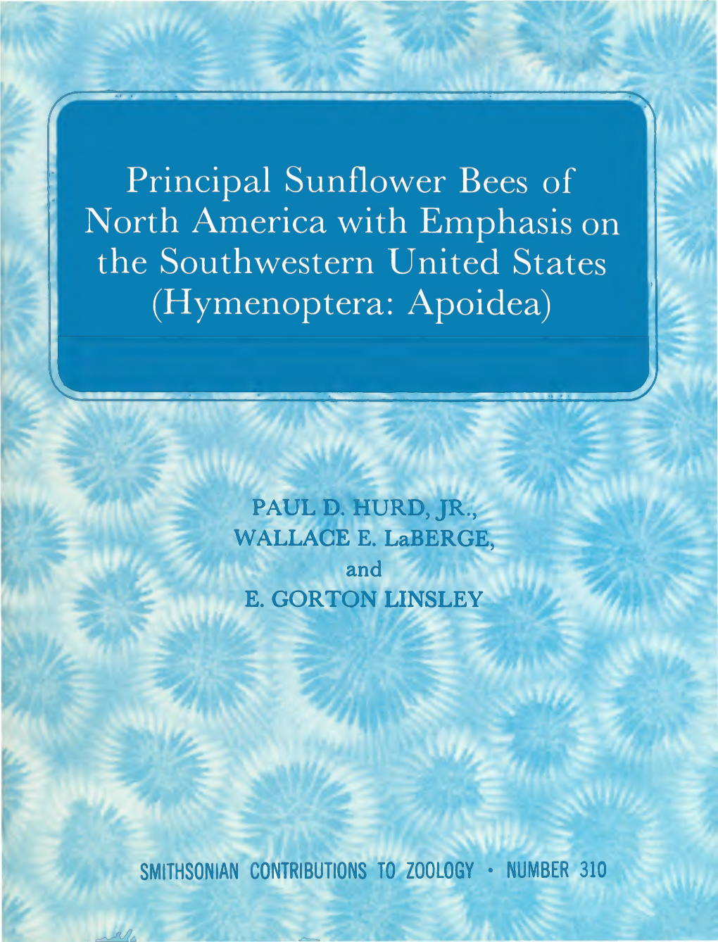 Principal Sunflower Bees of North America with Emphasis on the Southwestern United States (Hymenoptera: Apoidea)