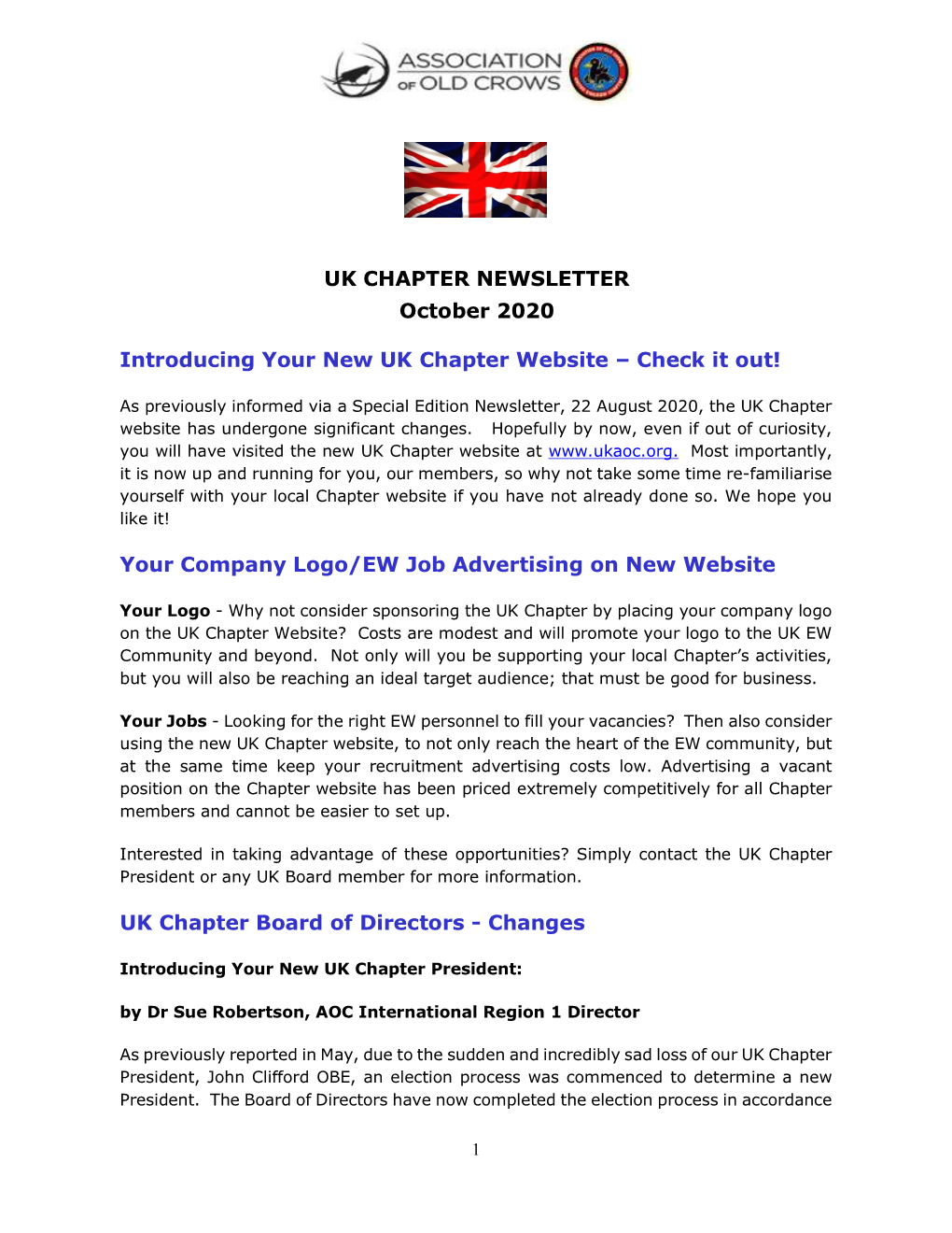 NEWSLETTER October 2020