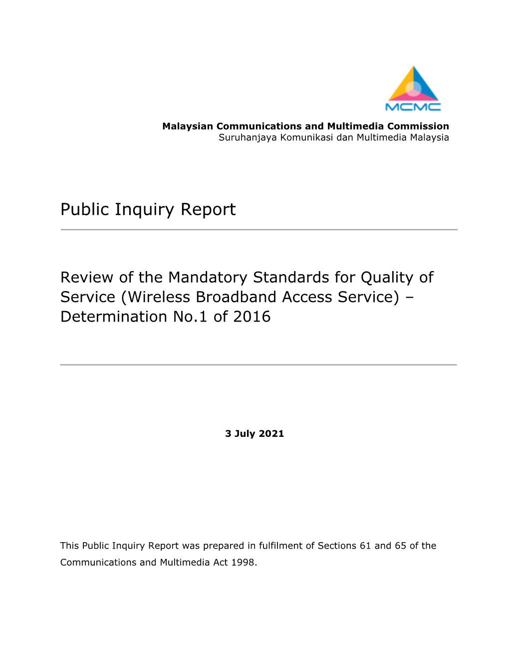 Public Inquiry Report