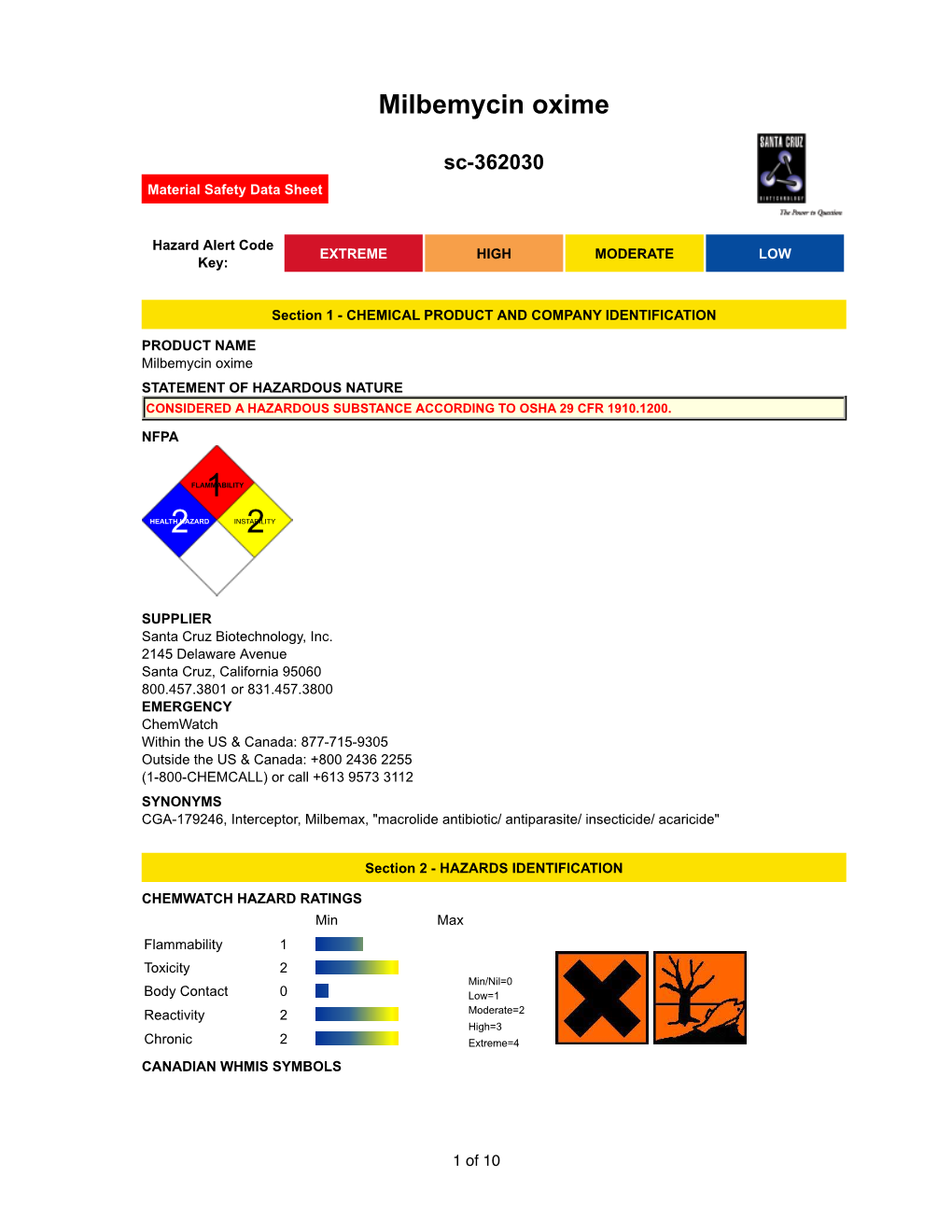 Milbemycin Oxime