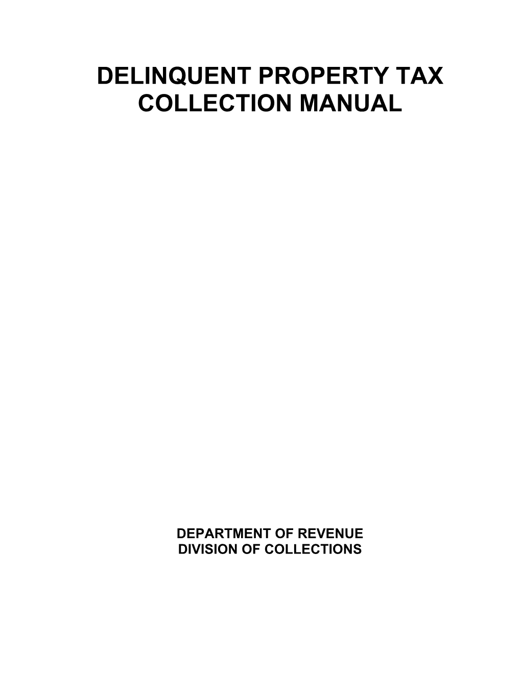 Delinquent Property Tax Collection Manual