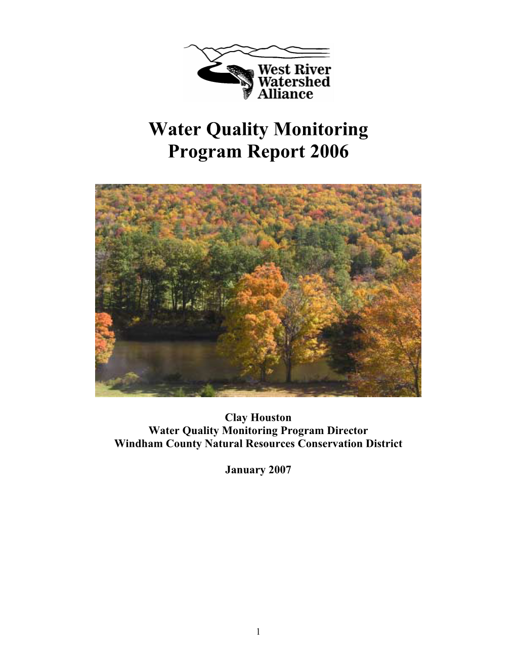Water Quality Monitoring Program Report 2006