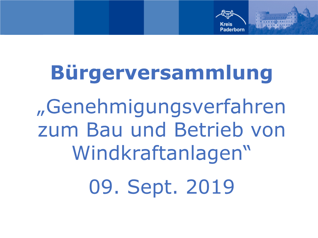 Genehmigungsverfahren Zum Bau Und Betrieb Von Windkraftanlagen“