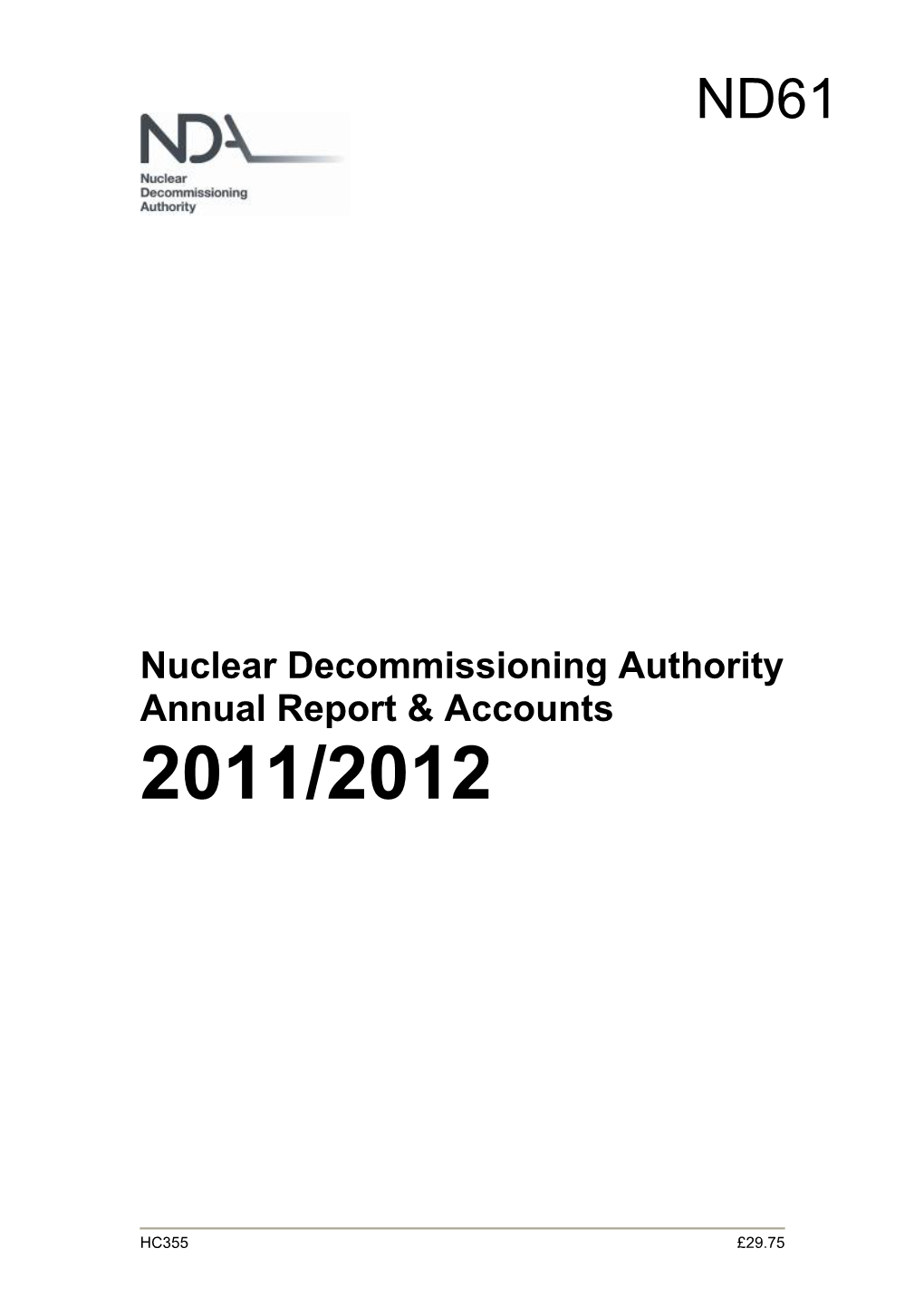 ND61 NDA Annual Report and Accounts