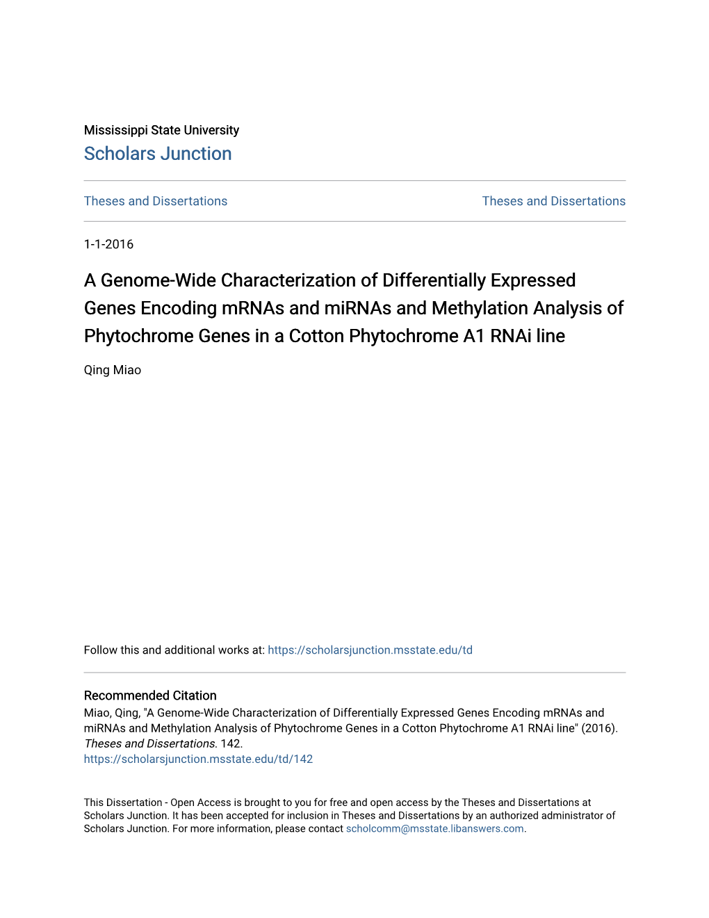 A Genome-Wide Characterization of Differentially Expressed Genes