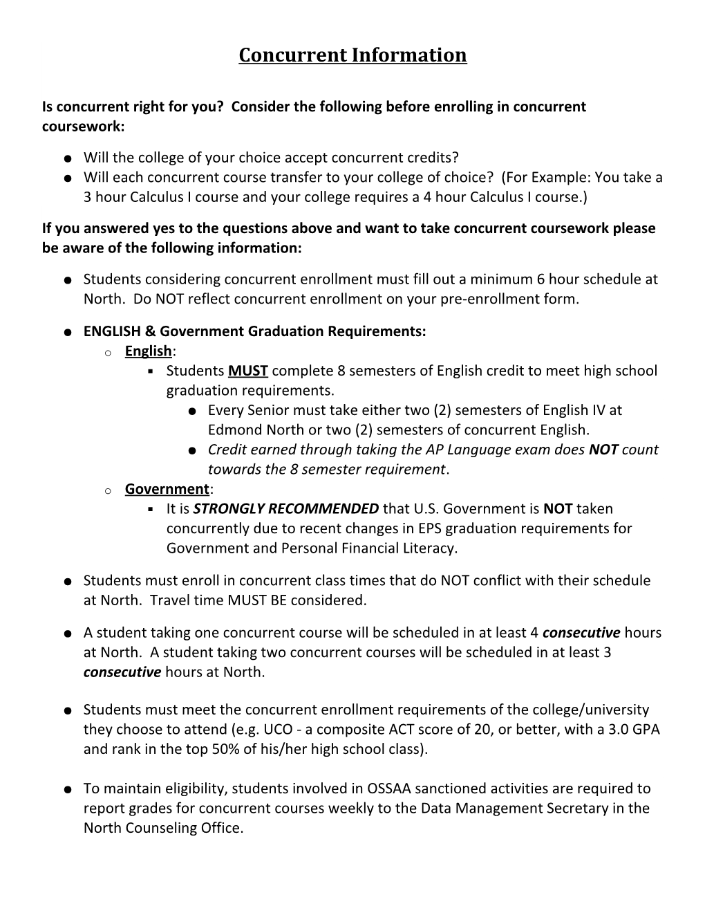 Is Concurrent Right for You? Consider the Following Before Enrolling in Concurrent Coursework