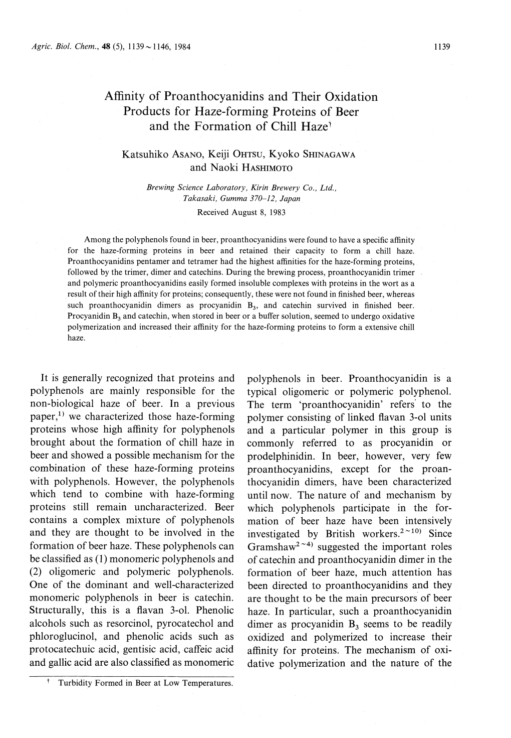 Products for Haze-Forming Proteins of Beer