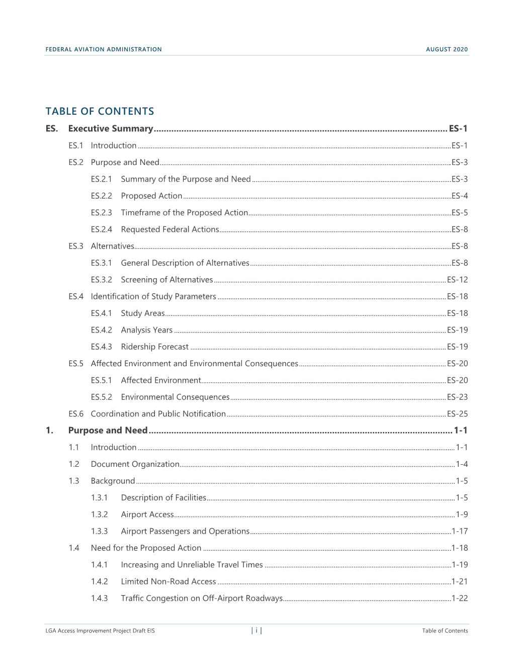 Table of Contents, Acronyms, and Index