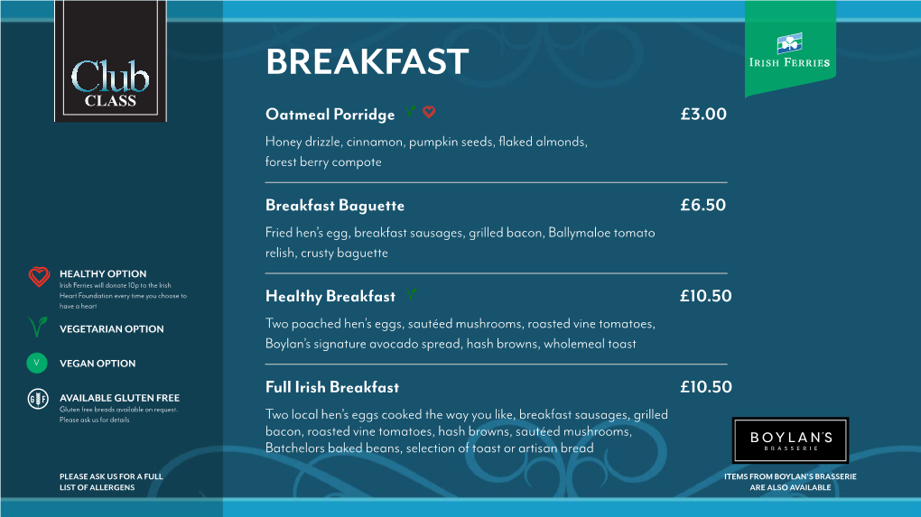 Oatmeal Porridge £3.00 Breakfast Baguette