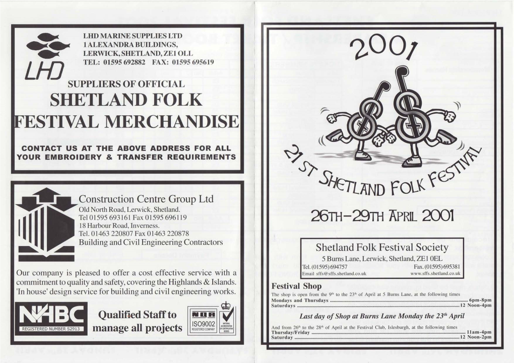 Shetland Folk Festival Merchandise
