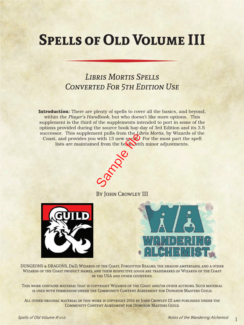 Spells of Old Volume III