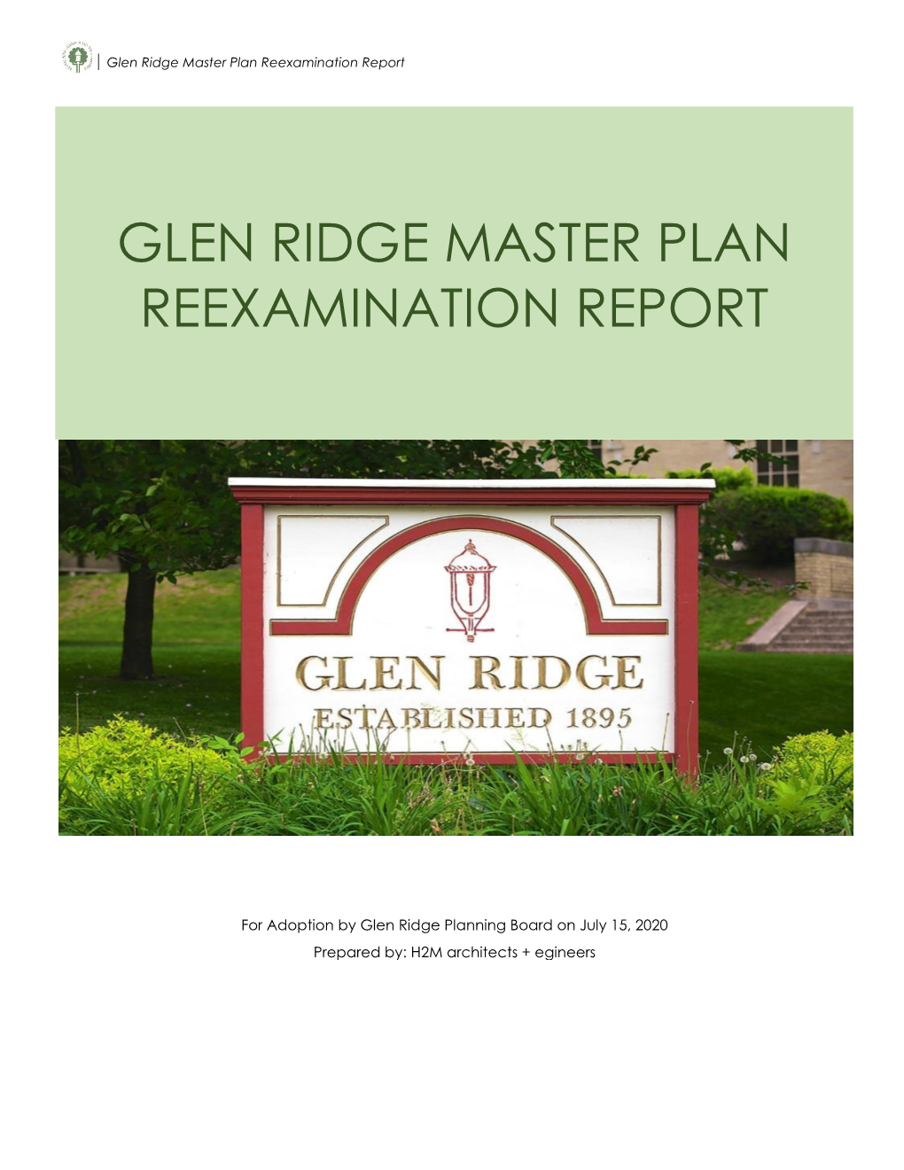 Glen Ridge Master Plan Reexamination Report