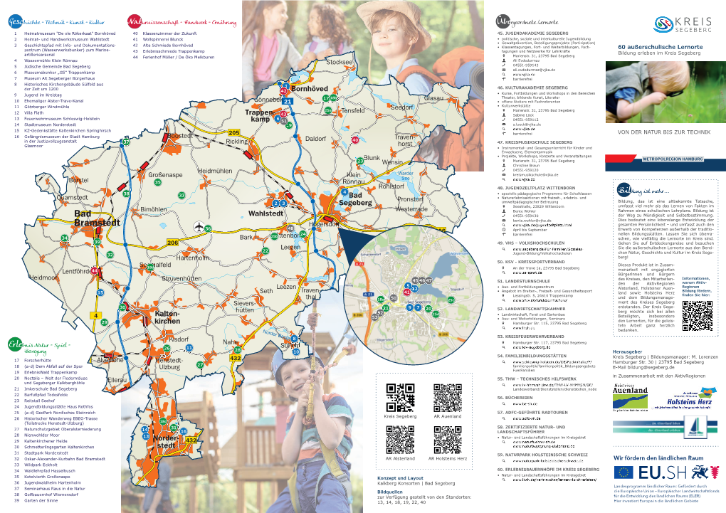 Faltplan Der Außerschulischen Lernorte Im Kreis Segeberg