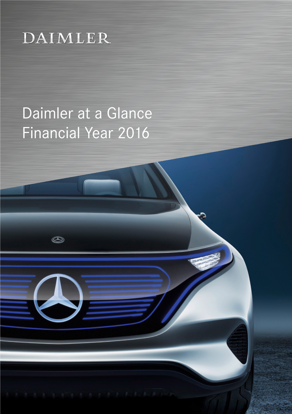 Daimler at a Glance Financial Year 2016