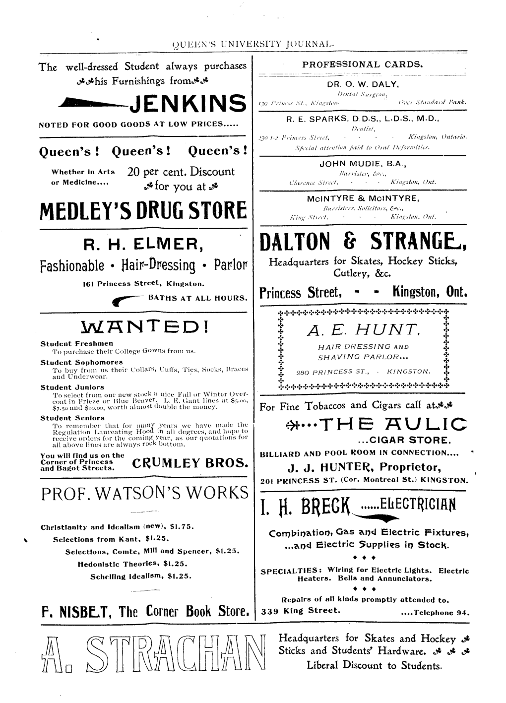 MEDLEY's DRUG STORE DALTON &F STRANGLI