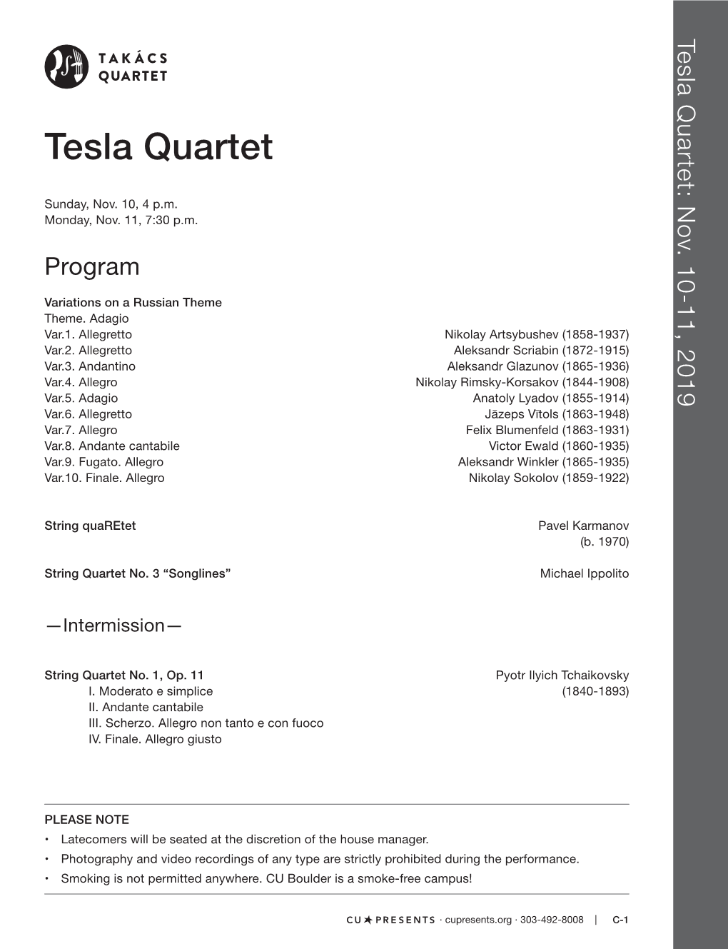 Tesla Quartet: Nov