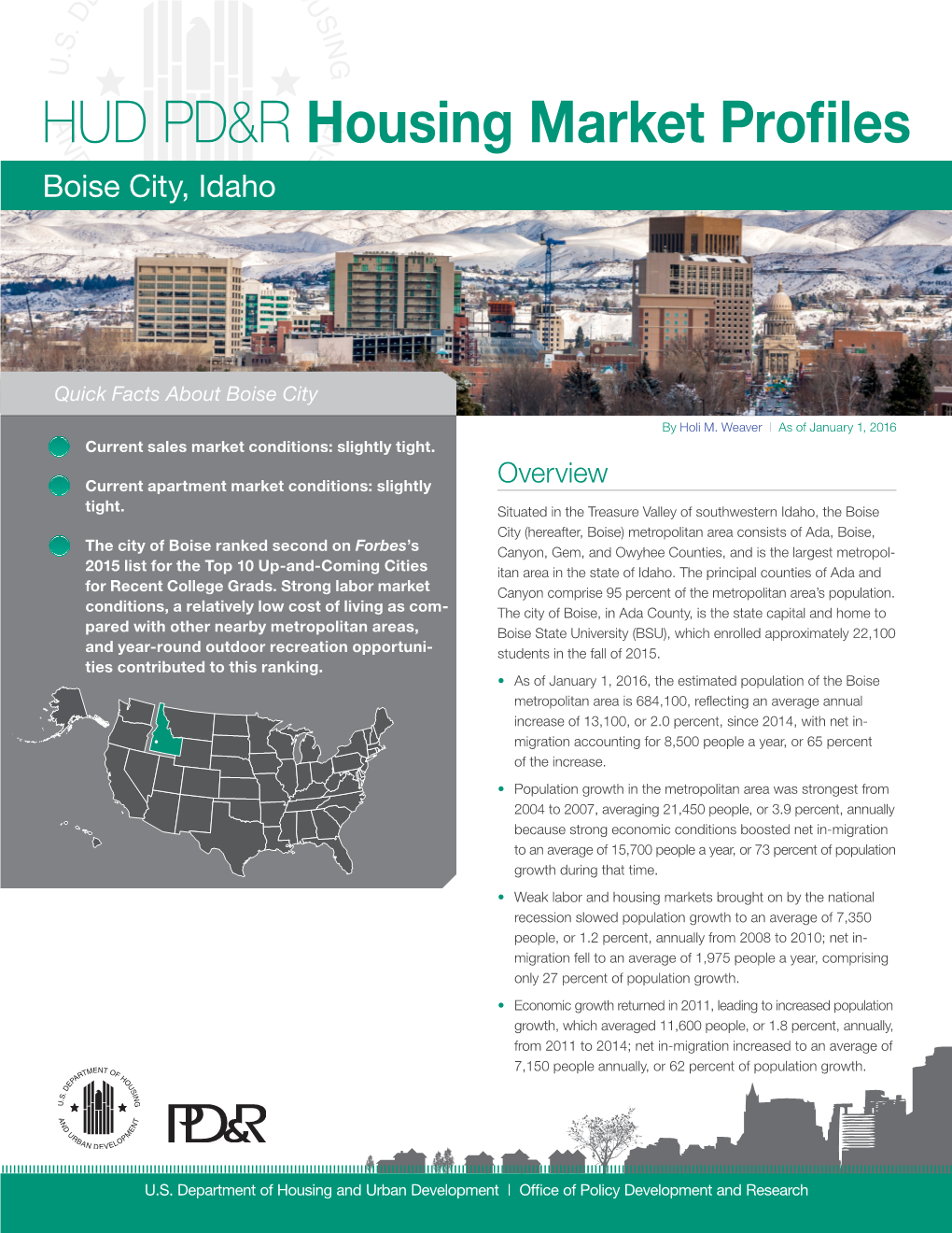 HUD PD&R Housing Market Profile